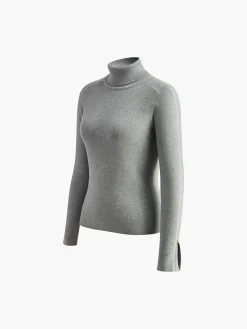Contrast Piping Turtleneck Sweater