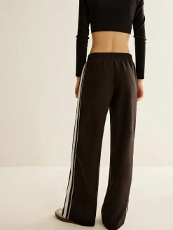 Contrast Striped Elastic Waist Pants