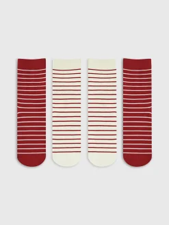 Contrast Striped Stacking Socks