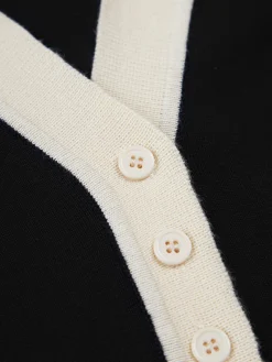 Contrast Trim Button Up Ribbed Shirt