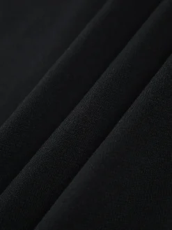 Contrast Trim Cutout Long Sweater Dress