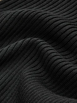 Contrast Trim Double-Zipper Knit Top