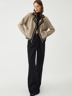 Contrast Trim Knit Cardigan
