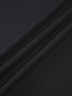 Contrast Trim Mock Neck Long Sleeve Top