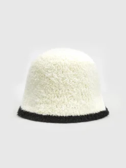 Contrast Trim Plush Bucket Hat