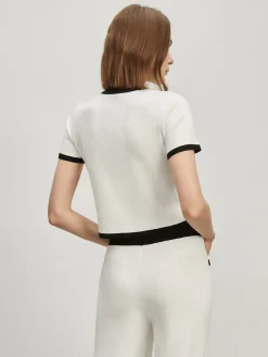 Contrast Trim Pockets Cardigan