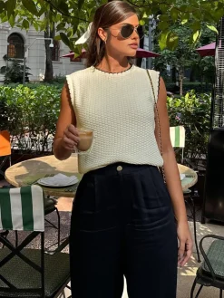 Contrast Trim Sweater Vest