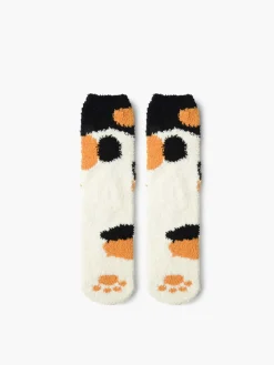 Coral Fleece Polka Dot Socks