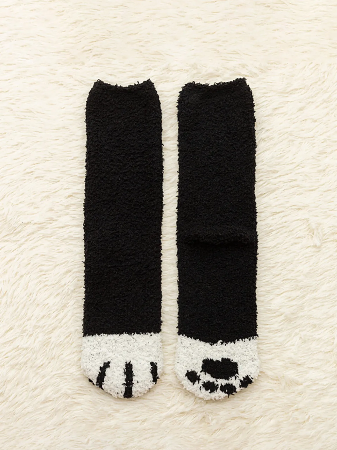 Coral Fleece Polka Dot Socks