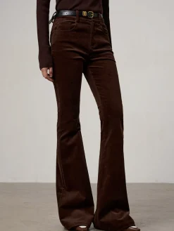 Corduroy Bootcut Pants Without Belt
