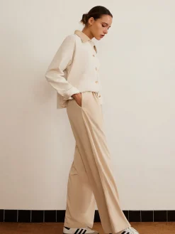 Corduroy High-Waist Wide Leg Pants