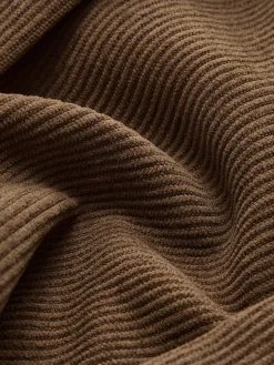 Corduroy Pleated Skirt With Belt