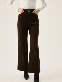 Corduroy Wide Leg Pocket Pants