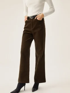 Corduroy Wide Leg Pocket Pants