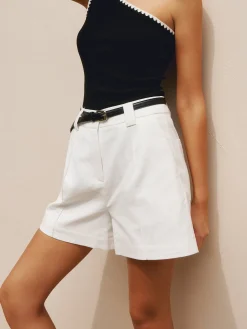 Cotton & Linen Casual Shorts Without Belt