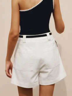 Cotton & Linen Casual Shorts Without Belt