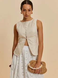 Cotton & Linen Casual Sleeveless Blouse