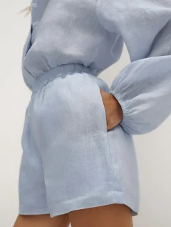 Cotton & Linen Casual Shorts Set