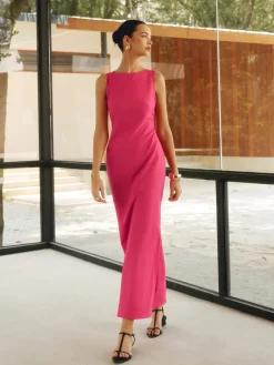 Cotton & Linen Crisscross Long Dress