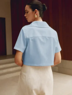 Cotton & Linen Cropped Shirt