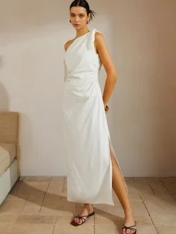 Cotton & Linen Knotted Strap Long Dress