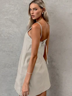 Cotton & Linen Pockets Cami Dress