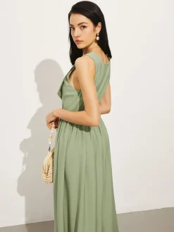 Cotton & Linen Pockets Polo Dress
