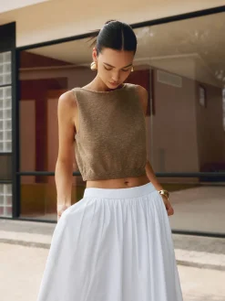 Cotton Blends Crop Top