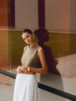 Cotton Blends Crop Top