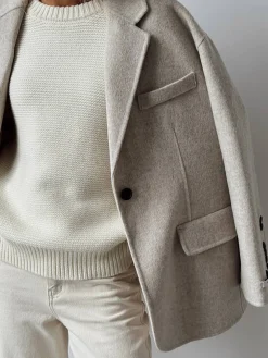 Cotton Blends Mechanism Knitting Sweater