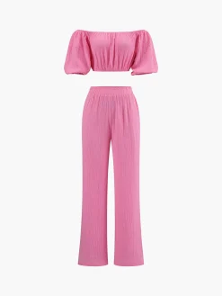 Cotton Blends Pants Set