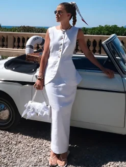 Cotton Blends Skirt Set