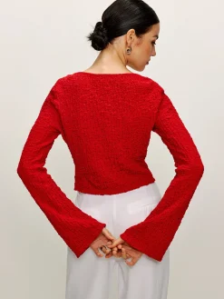 Cotton Blends Tie Front Soft Blouse