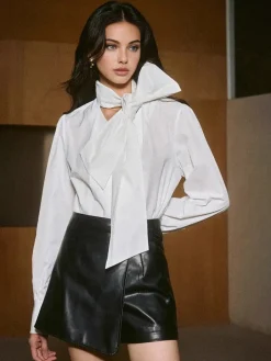 Cotton Bow Shirt