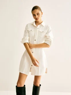 Cotton Breasted Cinched Dress