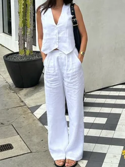 Cotton Casual Pants Set