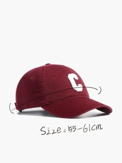 Cotton C-Letter Soft Top Cap Hat