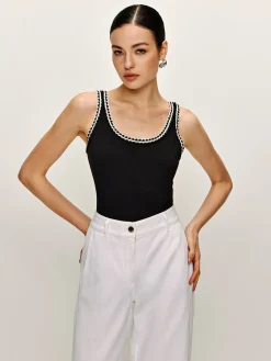 Cotton Contrast Trim Bodysuit
