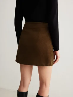 Cotton Corduroy A-Line Skirt