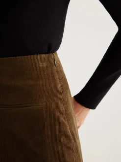 Cotton Corduroy A-Line Skirt