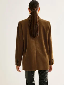 Cotton Corduroy Button Blazer