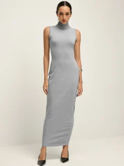 Cotton High Neck Tank Long Dress
