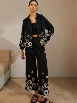 Cotton Hollow Embroidered Blouse