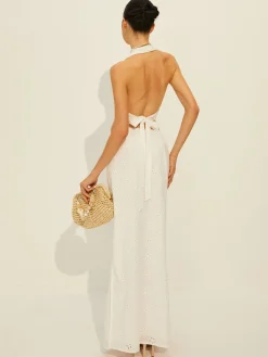 Cotton Knotted Backless Skirt Set