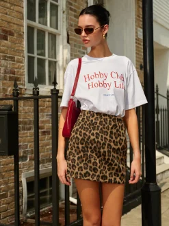 Cotton Letter Printed Short Sleeve T-Shirt