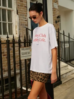 Cotton Letter Printed Short Sleeve T-Shirt