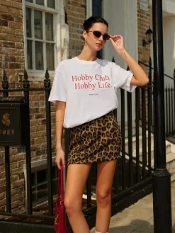 Cotton Letter Printed Short Sleeve T-Shirt