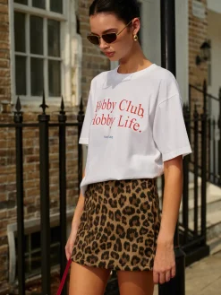 Cotton Letter Printed Short Sleeve T-Shirt