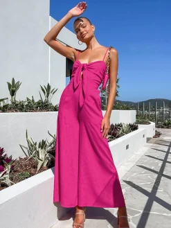 Cotton Twist Detail Jumpsuit