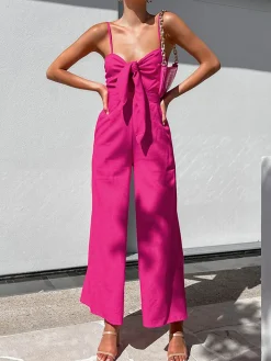 Cotton Twist Detail Jumpsuit
